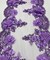 Lavender 3D Wide Floral Sequin & Mesh with Pearls Lace Trim for Table Runner 22"